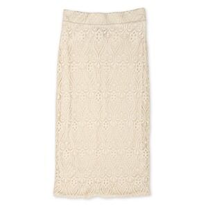 See You Monday Los‎ Angeles Lace Pencil Skirt Womens Small Cream Midi Coquette